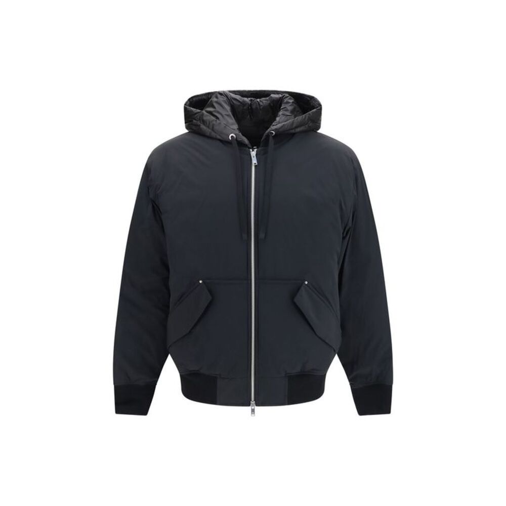 Moose Knuckles Black Nylon Full-Length Men's Jacket